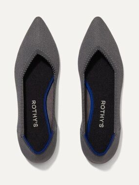 Rothy's The Point Knit Flat in Pebbled Gray